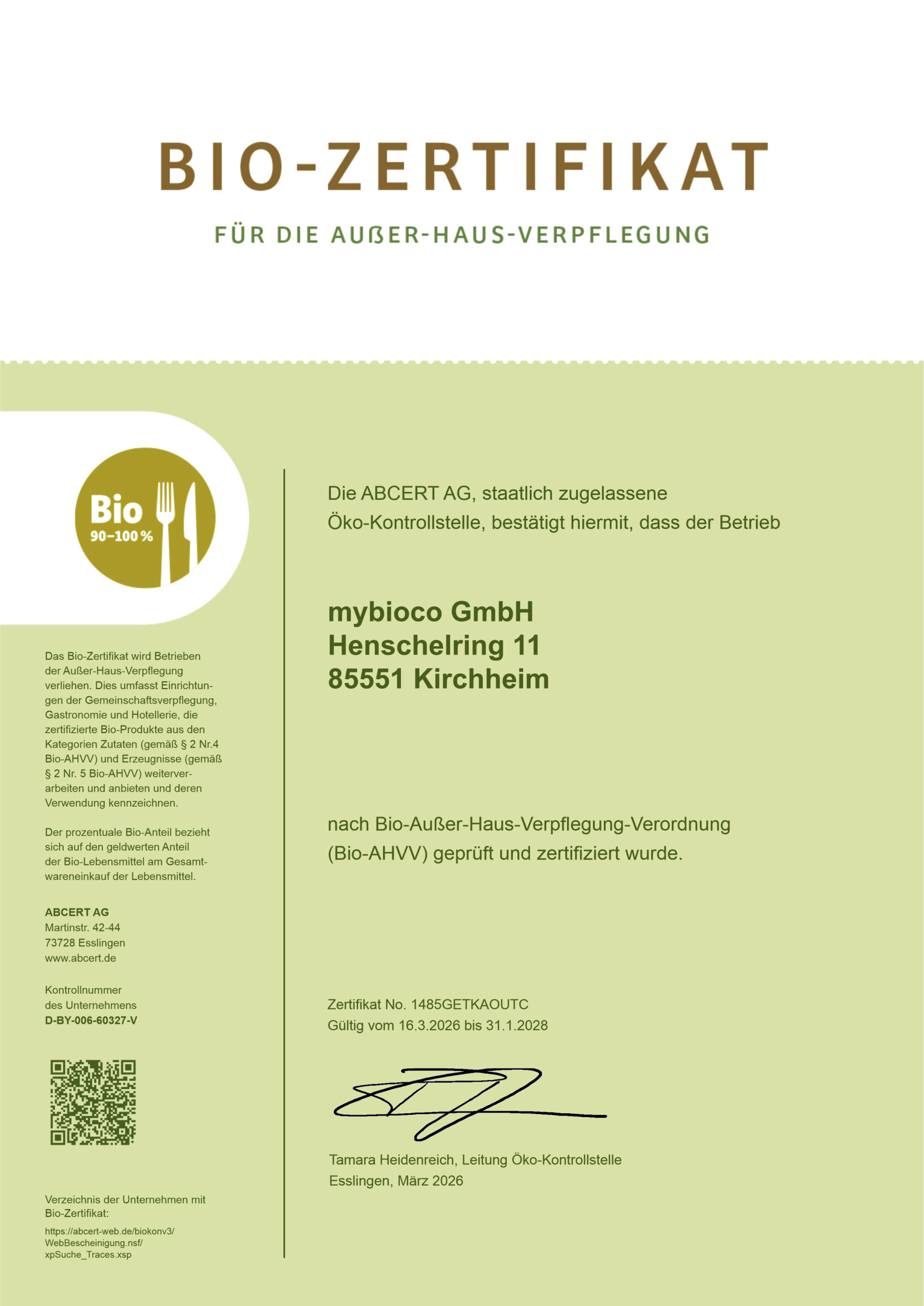 neu Zertifikat_Bio-AHVV_Deutsch_20105369 Bio Zertifikat Bio Catering mybioco München