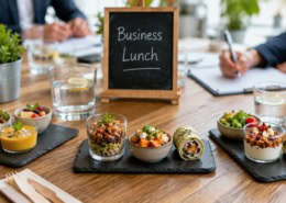 Business Lunch Ideen mit Fingerfood, Salaten und gesunden Snacks für Meetings und Unternehmen