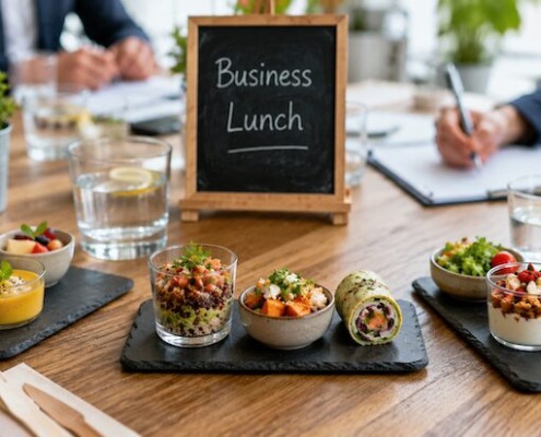 Business Lunch Ideen mit Fingerfood, Salaten und gesunden Snacks für Meetings und Unternehmen